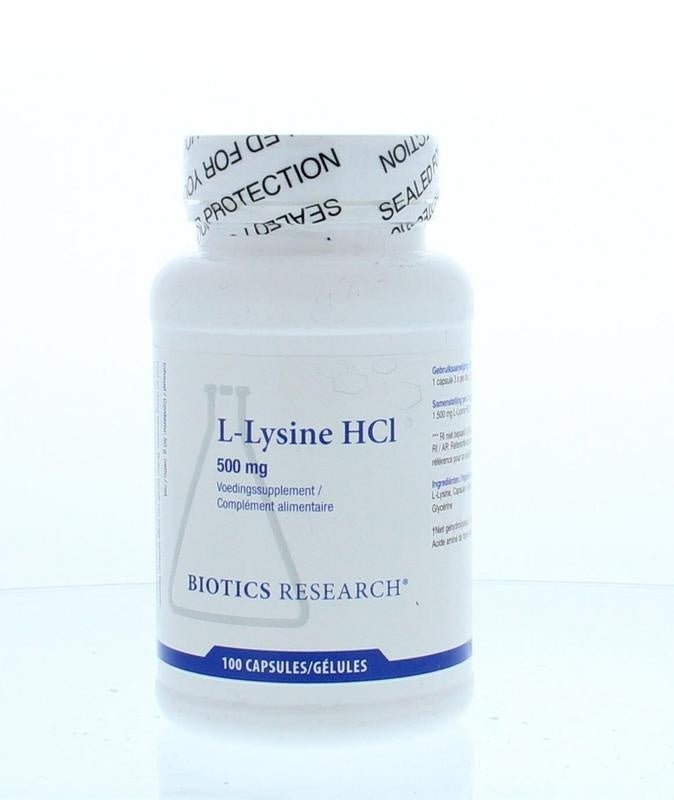 L-Lysine 500 mg - NowVitamins - Biotics - 780053033407