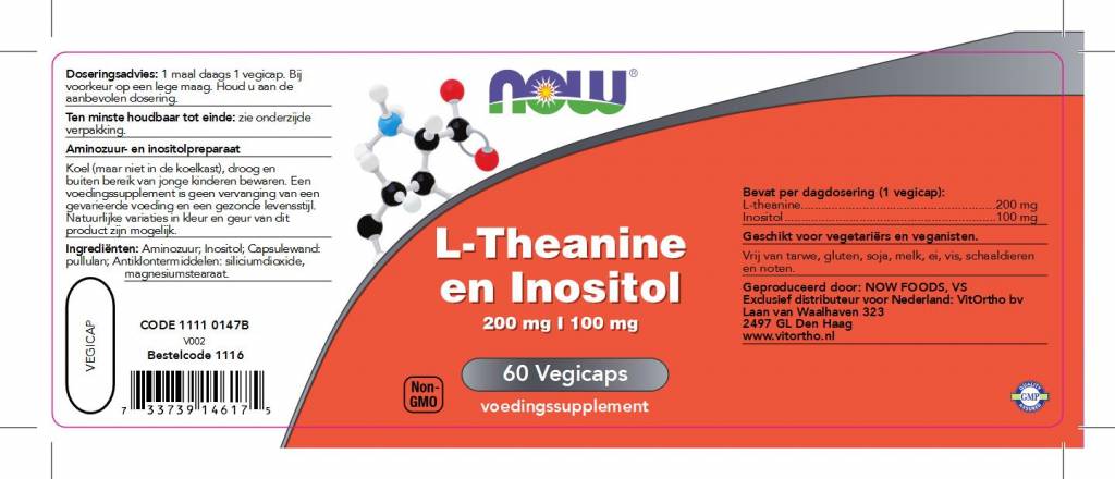 L-Theanine met Inositol - NowVitamins - NOW Foods - 733739146175