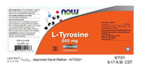 L-Tyrosine 500mg - NowVitamins - NOW Foods - 733739101136