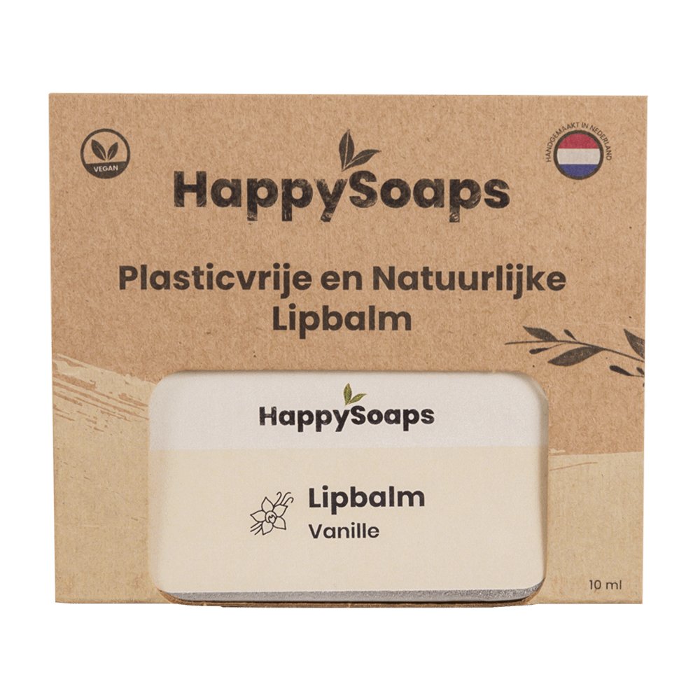 Lipbalm – Vanille - NowVitamins - HappySoaps - 100% plasticvrije cosmetica - 8720256109839