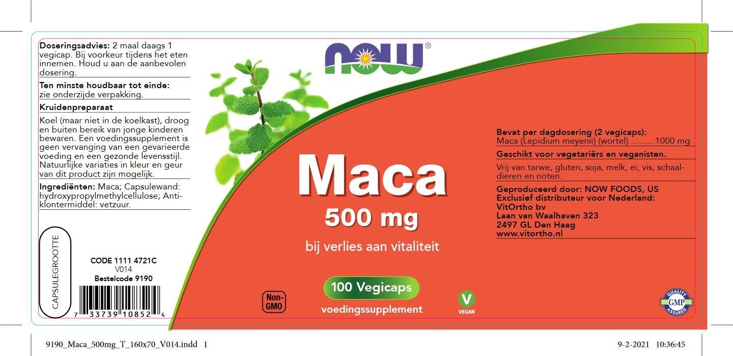 Maca 500 mg - NowVitamins - NOW Foods - 733739108524