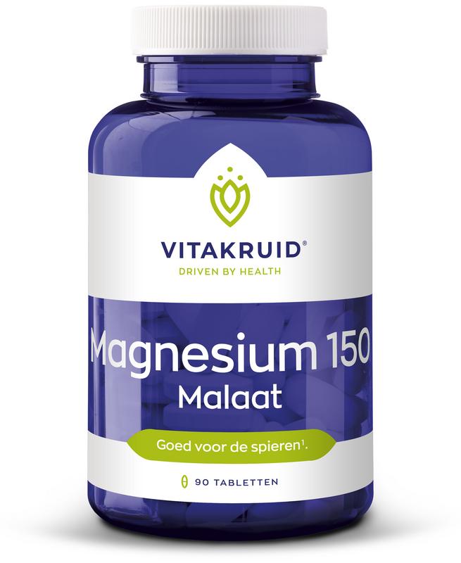 Magnesium 150 malaat 90 tabletten - NowVitamins - Vitakruid - 8717438691695