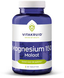Magnesium 150 malaat 90 tabletten - NowVitamins - Vitakruid - 8717438691695