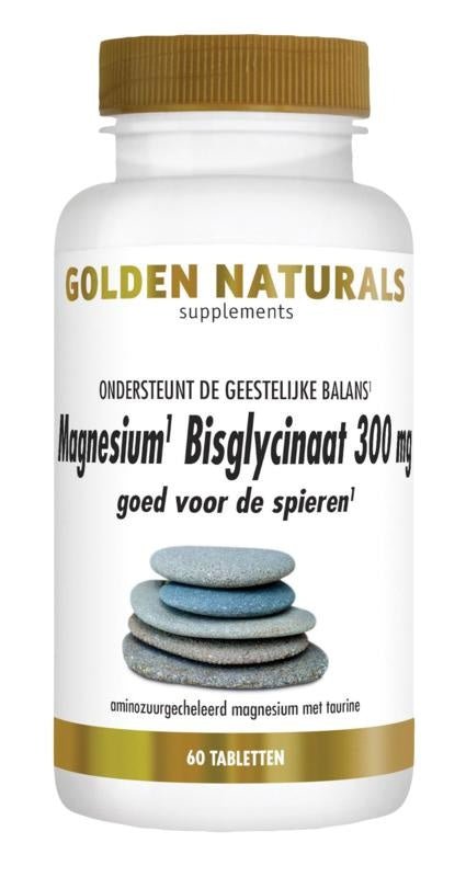 Magnesium bisglycinaat 300 mg vegan - NowVitamins - Golden Naturals - 8718164643354
