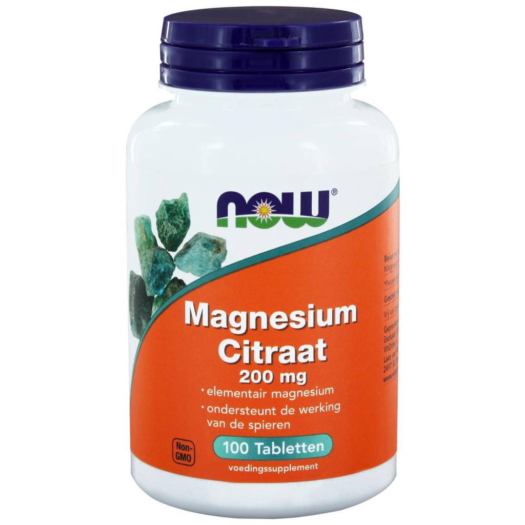 Magnesium Citraat 200 mg - NowVitamins - NOW Foods - 733739100603