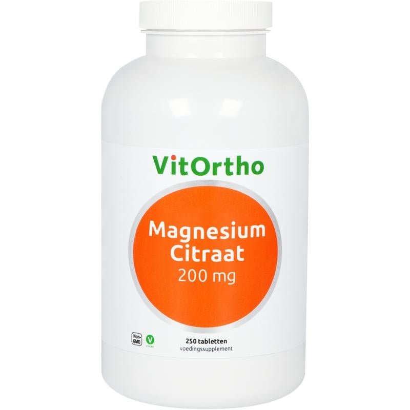 Magnesium citraat 200 mg - NowVitamins - VitOrtho - 8717056141497