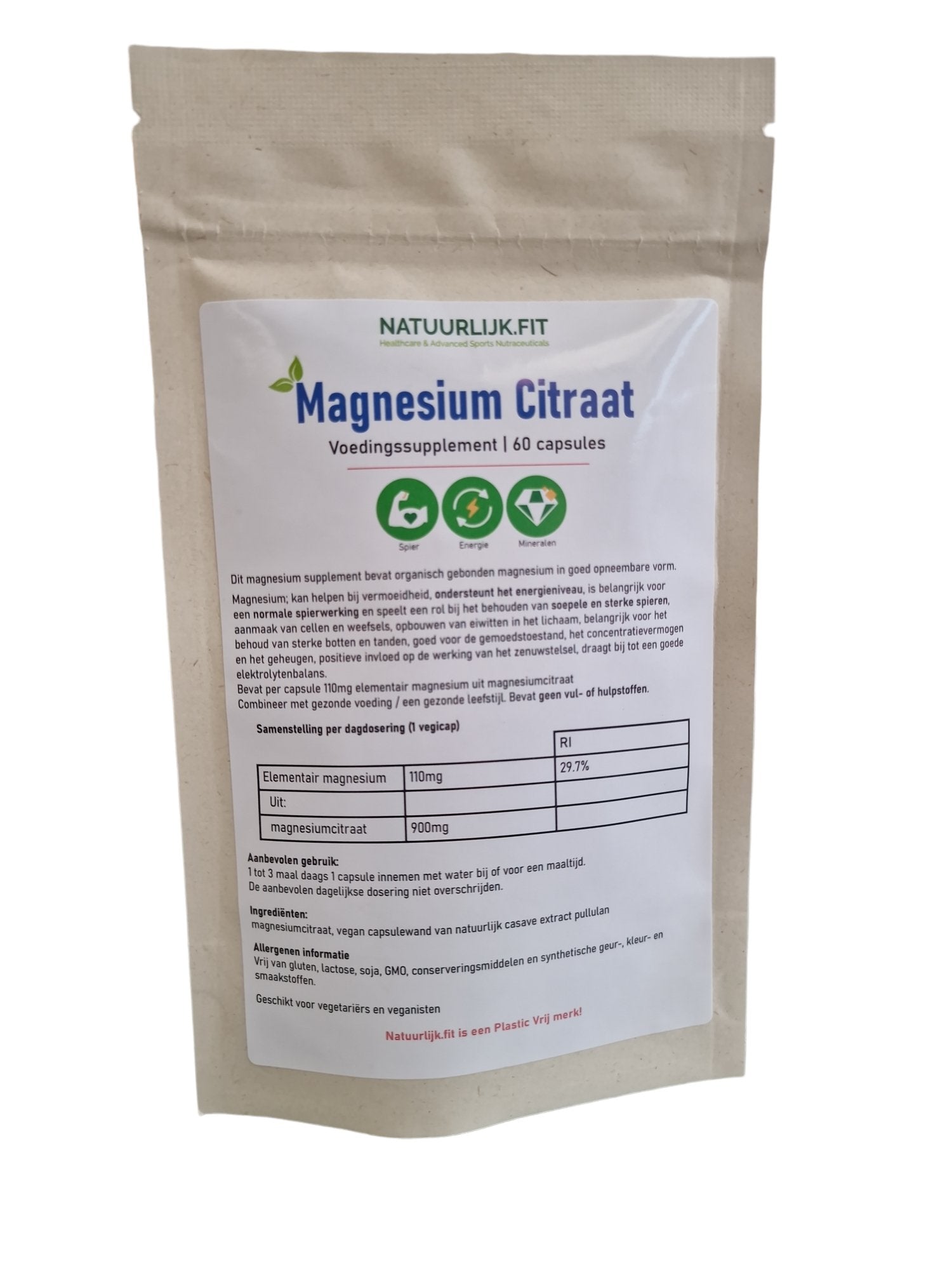 Magnesium citraat - NowVitamins - Natuurlijk.fit - 7141225582636