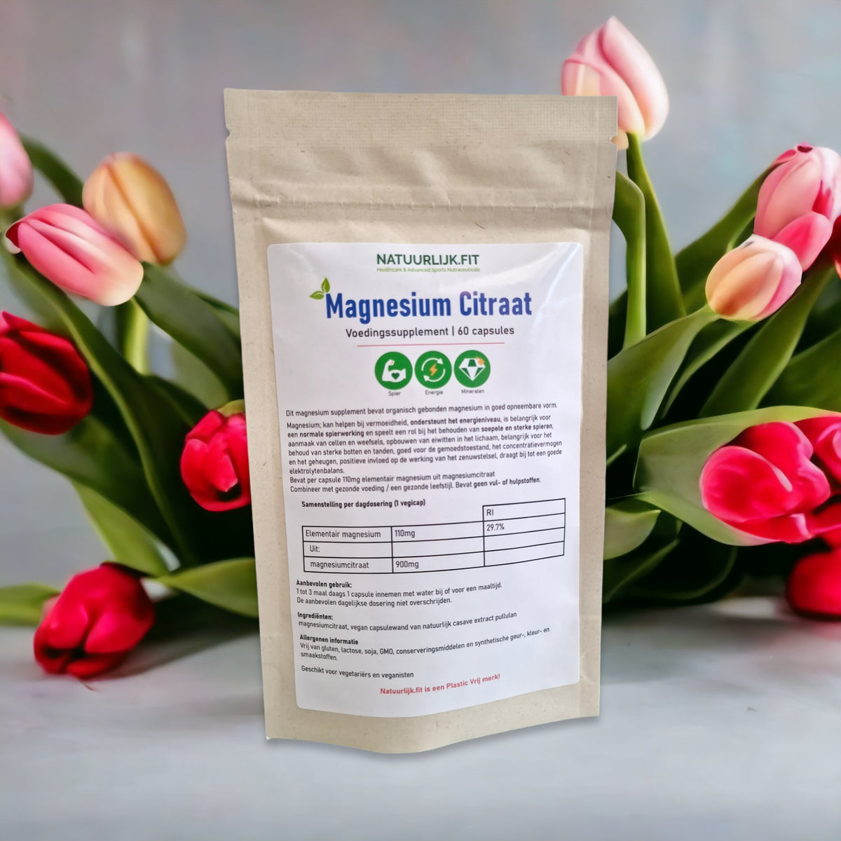 Magnesium citraat - NowVitamins - Natuurlijk.fit - 7141225582636