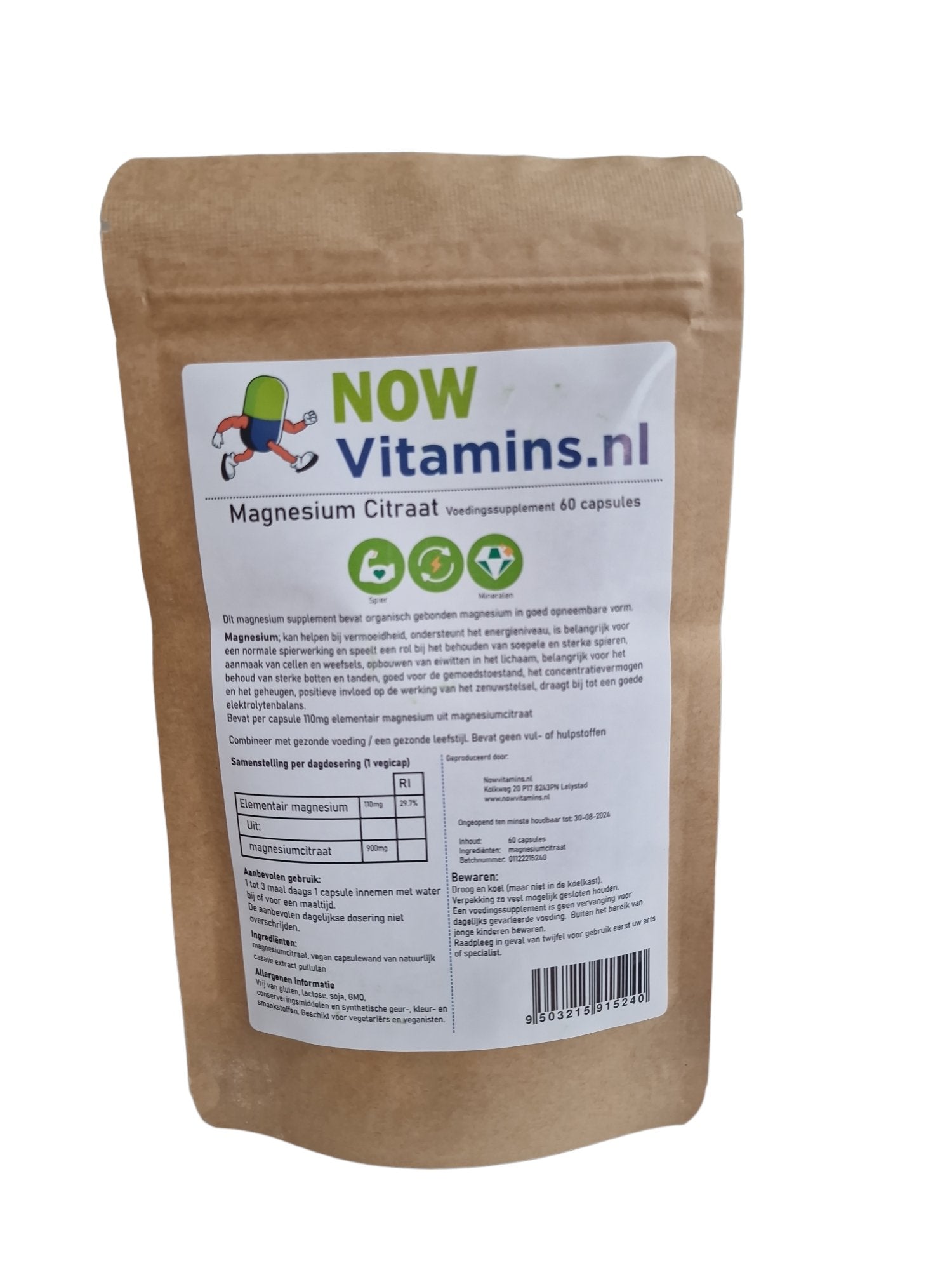 Magnesium Citraat - NowVitamins - NowVitamins - 9503215915240