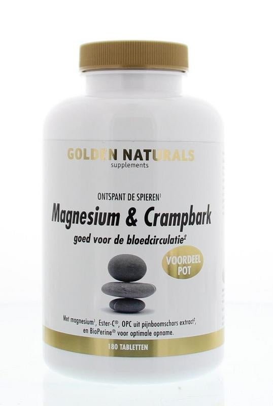 Magnesium & crampbark - NowVitamins - Golden Naturals - 8718164647567