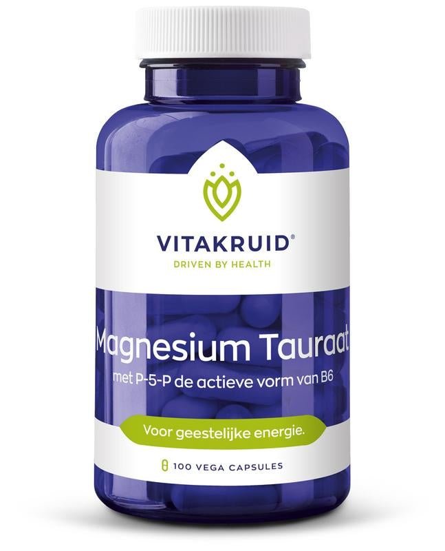 Magnesium tauraat met P-5-P - NowVitamins - Vitakruid - 8717438691442