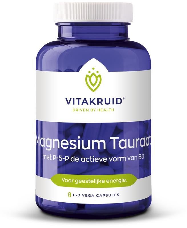 Magnesium tauraat met P-5-P - NowVitamins - Vitakruid - 8717438691442