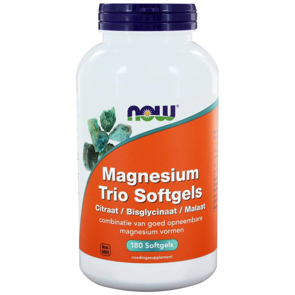Magnesium Trio 180 Softgels - NowVitamins - NOW Foods - 733739146267