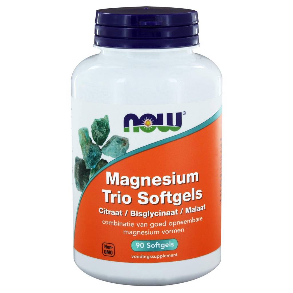 Magnesium Trio 90 Softgels - NowVitamins - NOW Foods - 733739146250