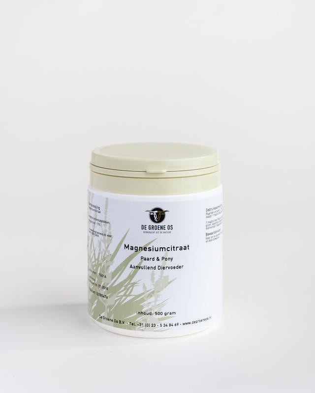 Magnesiumcitraat paard/pony - NowVitamins - Groene Os - 8716378062237