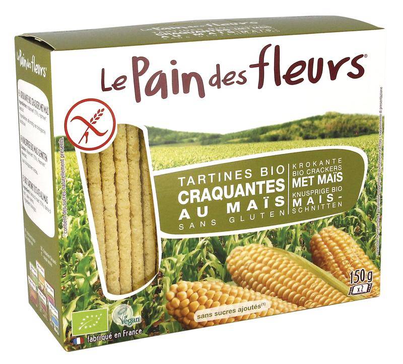 Mais rijst crackers - NowVitamins - Pain Des Fleurs - 3380380077296
