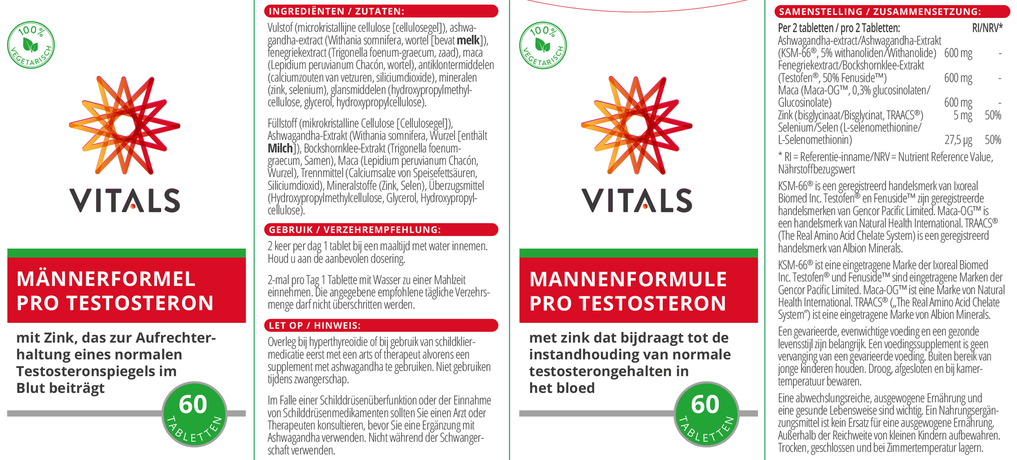 Mannenformule pro testosteron vit - NowVitamins - Vitals - 8716717004140