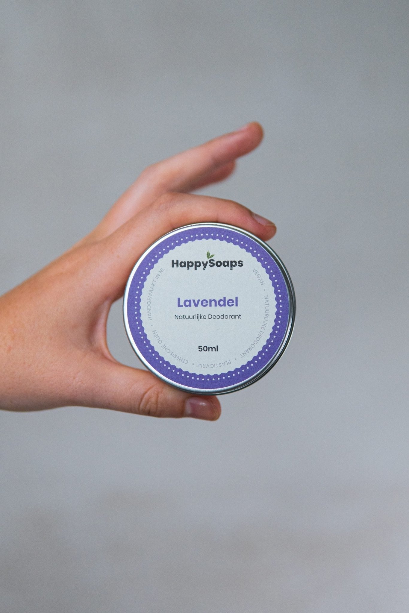 Natuurlijke Deodorant - Lavendel - NowVitamins - HappySoaps - 100% plasticvrije cosmetica - 8720256109051