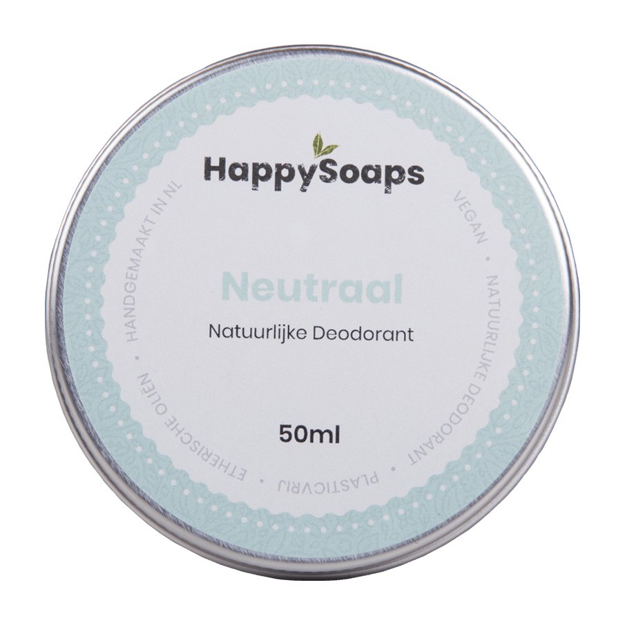 Natuurlijke Deodorant - Neutraal - NowVitamins - HappySoaps - 100% plasticvrije cosmetica - 8720256109068
