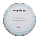 Natuurlijke Deodorant - Neutraal - NowVitamins - HappySoaps - 100% plasticvrije cosmetica - 8720256109068