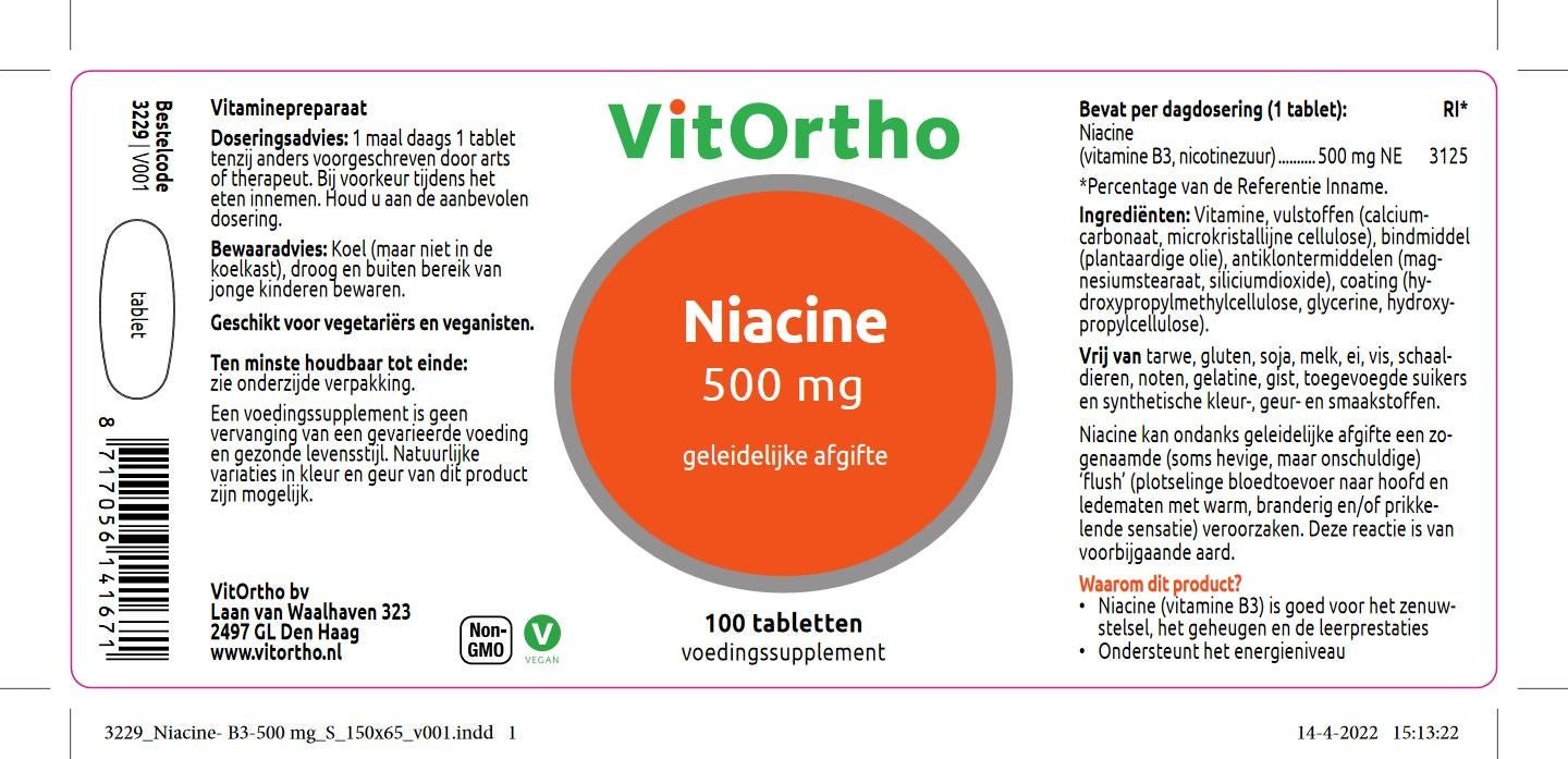 Niacine - NowVitamins - VitOrtho - 8717056141671