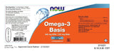 Omega 3 basis 1000mg (100 softgels) - NowVitamins - NOW Foods - 733739100672