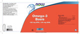 Omega-3 Basis 180 mg EPA 120 mg DHA 200 softgels - NowVitamins - NOW Foods - 733739147479