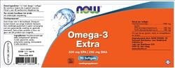 Omega-3 Extra 500 mg EPA 250 mg DHA - NowVitamins - NOW Foods - 733739146045