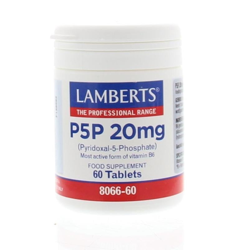 P5P 20 mg Vitamine B6 - NowVitamins - Lamberts - 5055148411831