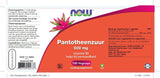 Pantotheenzuur 500 mg (vitamine B5) - NowVitamins - NOW Foods - 733739102737