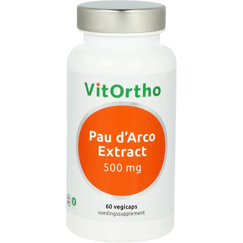Pau d'arco extract 500 mg - NowVitamins - VitOrtho - 8717056141541