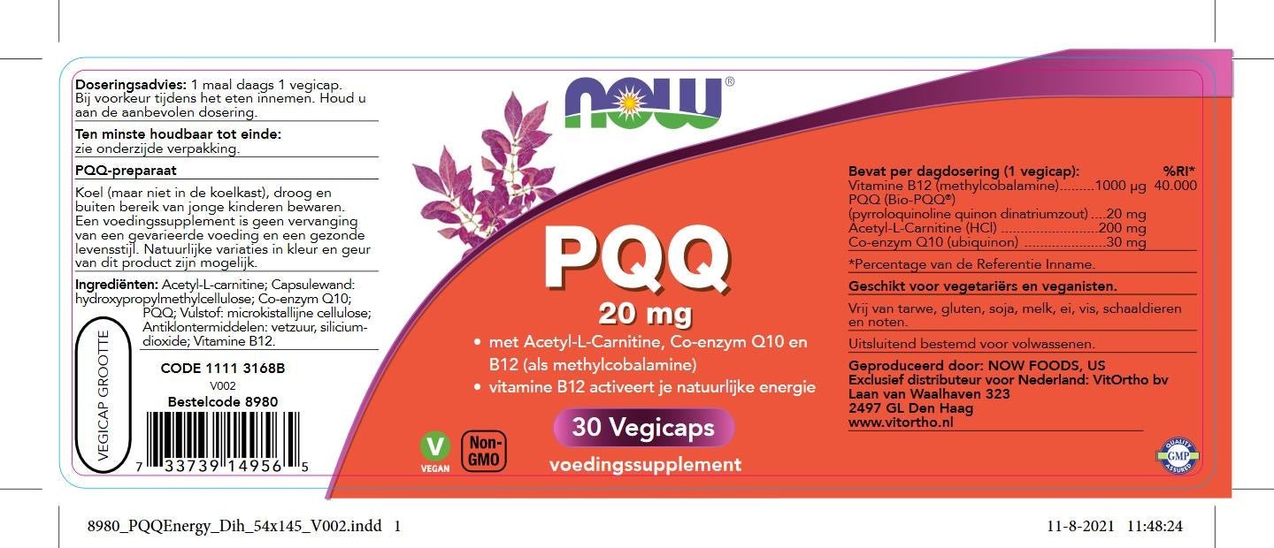 PQQ Energy - NowVitamins - NOW Foods - 733739149565