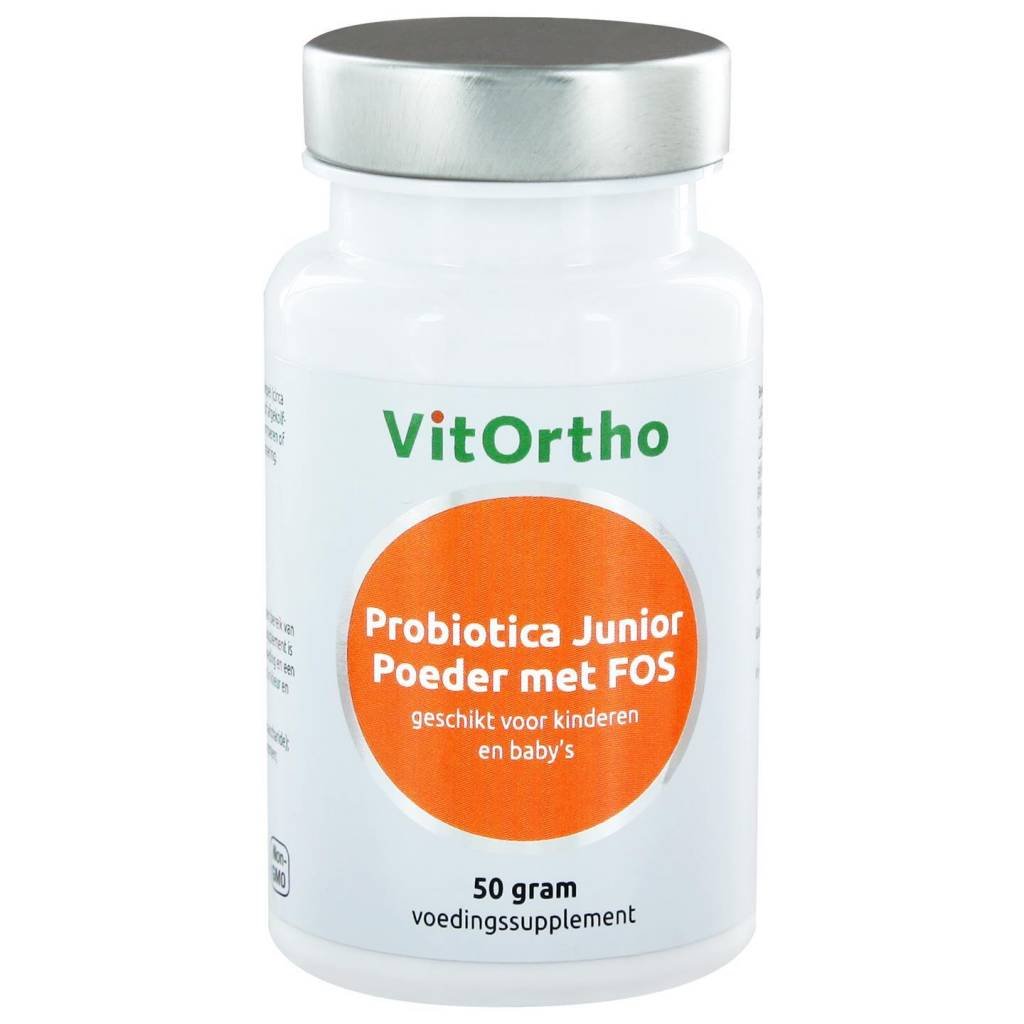 Probiotica Junior Poeder met FOS - NowVitamins - VitOrtho - 8717056140292