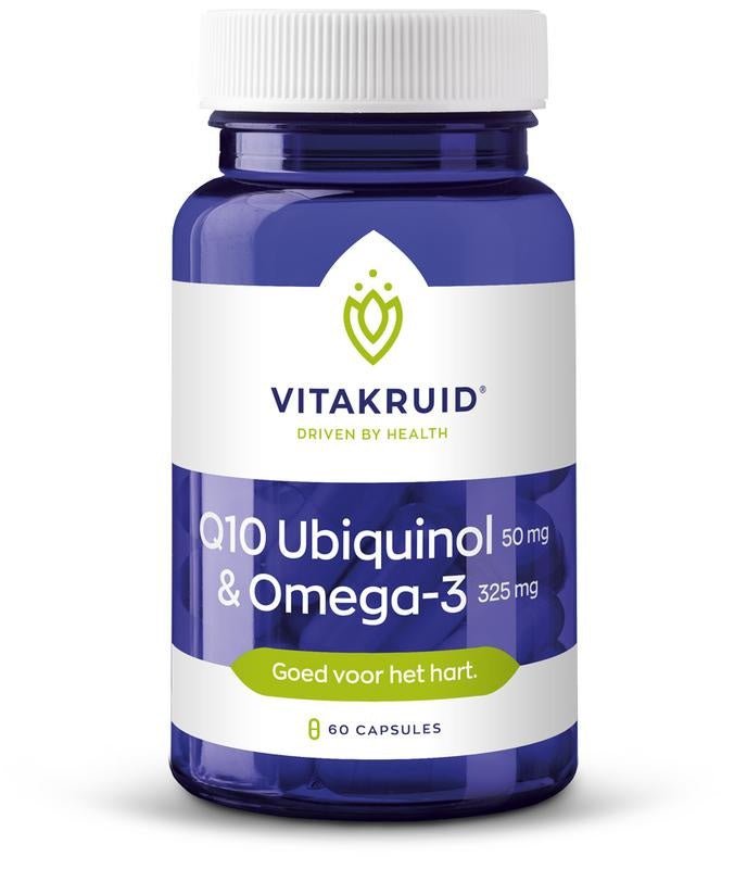Q10 ubiquinol 50 mg & omega-3 325 mg - NowVitamins - Vitakruid - 8717438691121
