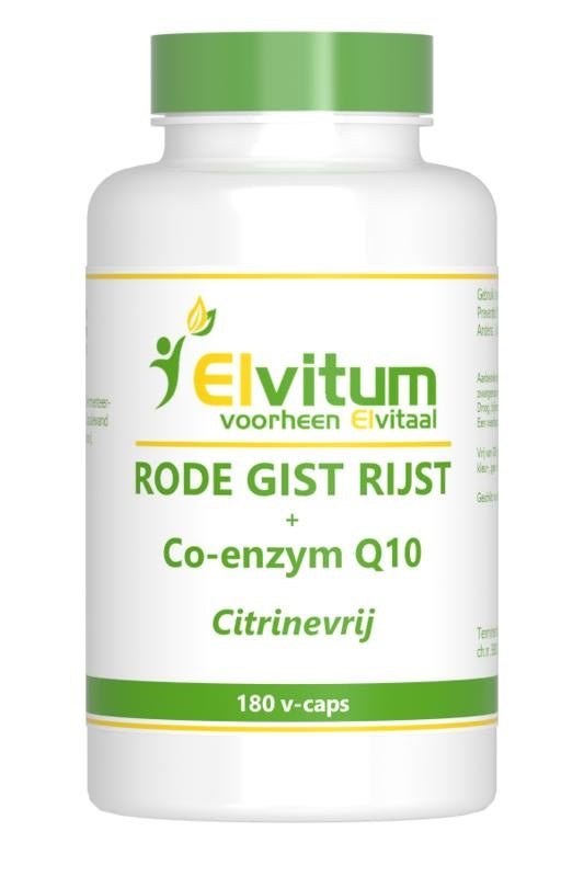 Rode Gist Rijst + Co-enzym Q10 - NowVitamins - Elvitum - 8718421581764