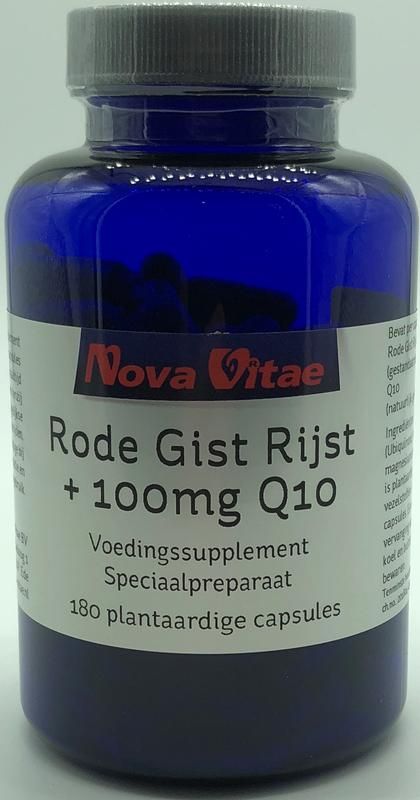 Rode gist rijst Q10 100 mg - NowVitamins - Nova Vitae - 8717473094666