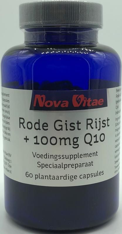 Rode gist rijst Q10 100 mg - NowVitamins - Nova Vitae - 8717473094659