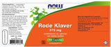 Rode Klaver 375 mg - NowVitamins - NOW Foods - 733739101815