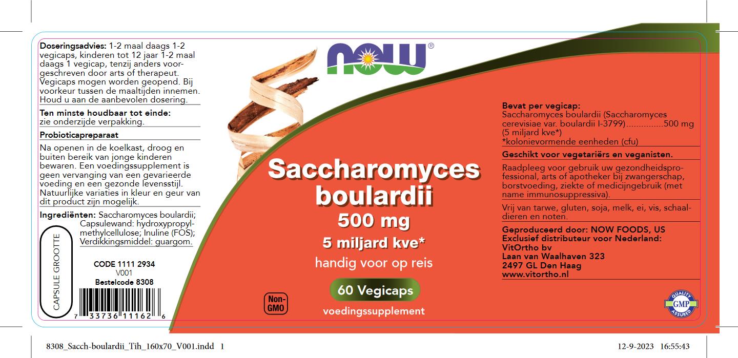 Saccharomyces boulardii 500 mg - NowVitamins - NOW Foods - 733736111626