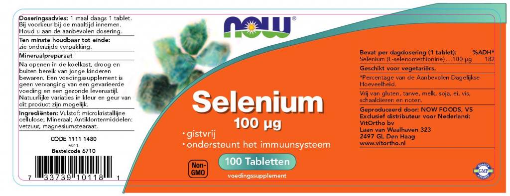 Selenium 100 μg - NowVitamins - NOW Foods - 733739101181