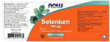 Selenium 100 μg - NowVitamins - NOW Foods - 733739101181