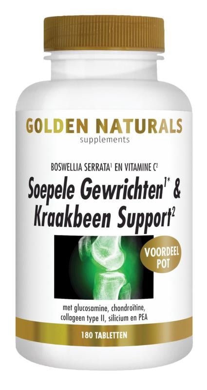 Soepele Gewrichten & Kraakbeen Support - NowVitamins - Golden Naturals - 8718164646256