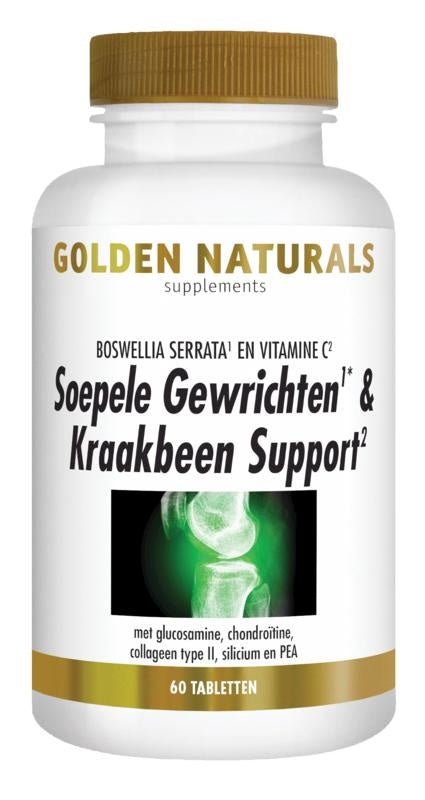 Soepele Gewrichten & Kraakbeen Support - NowVitamins - Golden Naturals - 8718164646249