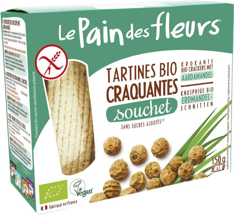 Souchet crackers met aardamandel - NowVitamins - Pain Des Fleurs - 3380380074622