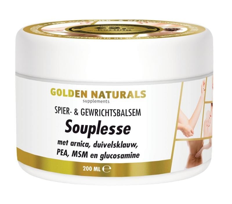 Souplesse spier & gewrichtsbalsem - NowVitamins - Golden Naturals - 8718164643156