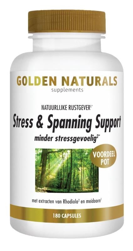 Stress & spanning support - NowVitamins - Golden Naturals - 8718164647895