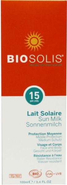 Sun milk SPF15 face and body - NowVitamins - Biosolis - 5425001841844