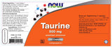 Taurine 500mg - NowVitamins - NOW Foods - 733739102140