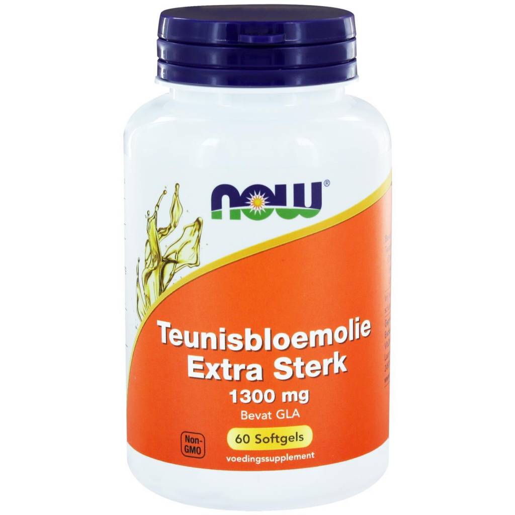 Teunisbloemolie Extra Sterk 1300 mg - NowVitamins - NOW Foods - 733739102317