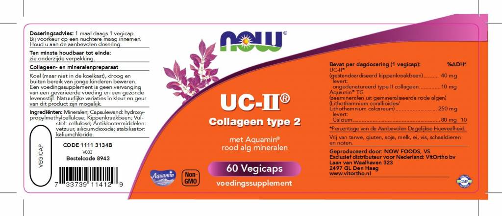 UC-II Collageen type 2 - NowVitamins - NOW Foods - 733739114129